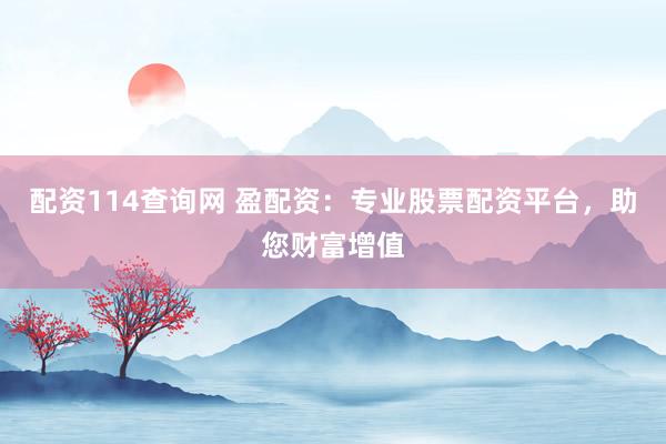 配资114查询网 盈配资：专业股票配资平台，助您财富增值