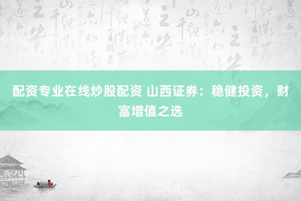 配资专业在线炒股配资 山西证券：稳健投资，财富增值之选
